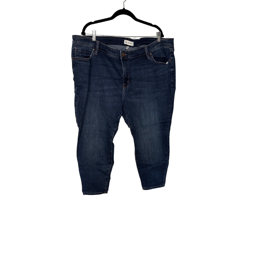 Lane Bryant Dark Wash‎ Denim Plus Size 26S Mid Rise Signature Fit Skinny Jeans